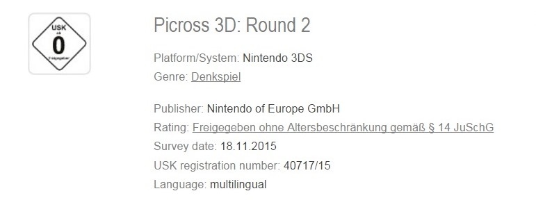 Picross 3D: Round 2 Europa