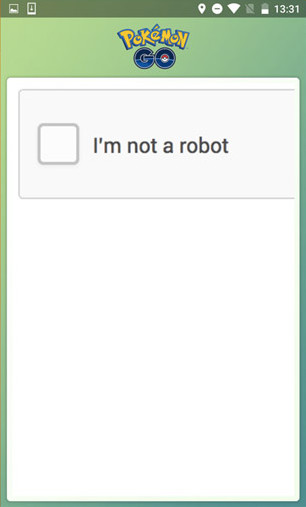 Pokémon GO captcha
